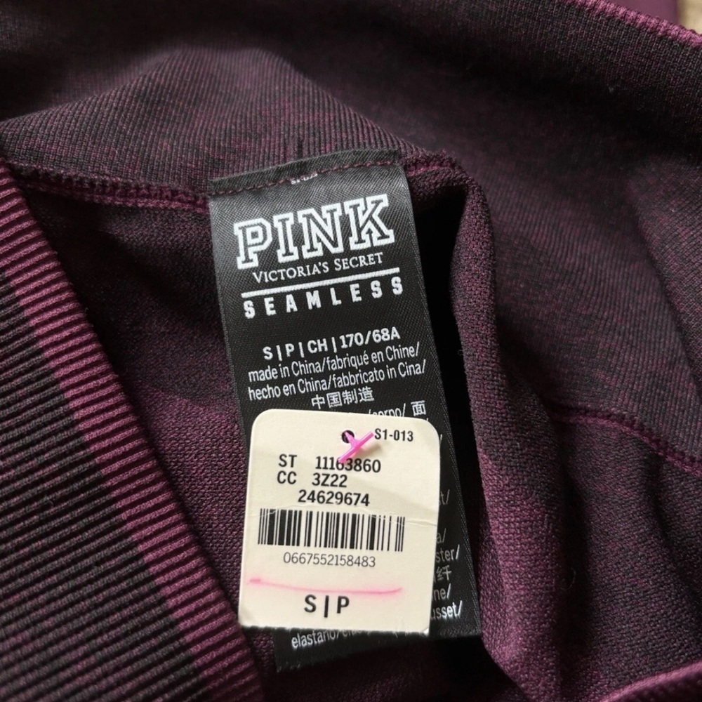 Victoria's Secret PINK Seamless Burgundy leggings